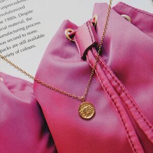 Ember&Dahlia Sterling Silver Gold Moon Pendant Necklace